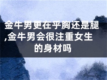 金牛男更在乎胸还是腿,金牛男会很注重女生的身材吗
