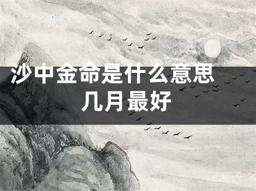 沙中金命是什么意思 几月最好