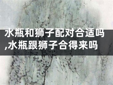 水瓶和狮子配对合适吗,水瓶跟狮子合得来吗