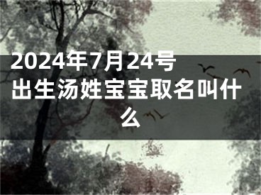 2024年7月24号出生汤姓宝宝取名叫什么