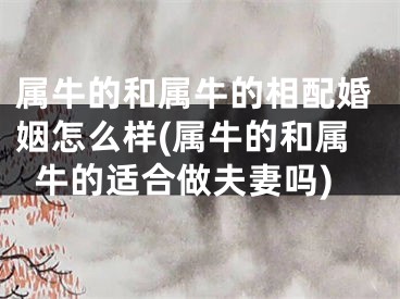 属牛的和属牛的相配婚姻怎么样(属牛的和属牛的适合做夫妻吗)