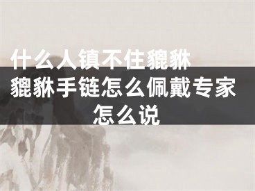 什么人镇不住貔貅  貔貅手链怎么佩戴专家怎么说