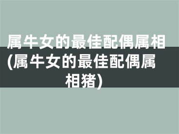属牛女的最佳配偶属相(属牛女的最佳配偶属相猪)