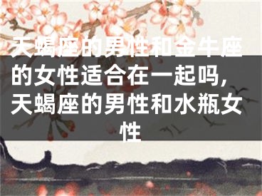 天蝎座的男性和金牛座的女性适合在一起吗,天蝎座的男性和水瓶女性